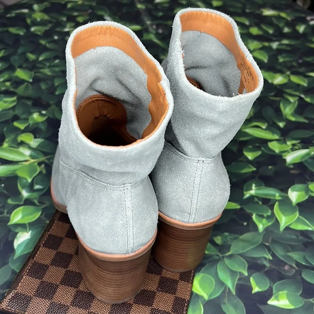 * Lucky brand gray suede ankle boots